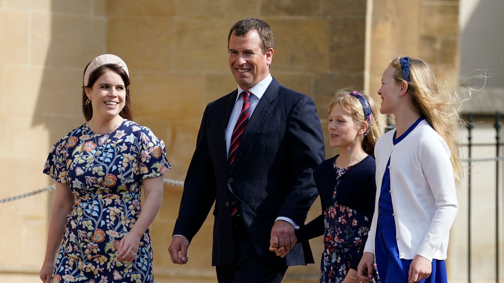Eugenie walking with Peter, Savannah and Isla on Easter Sunday 2022