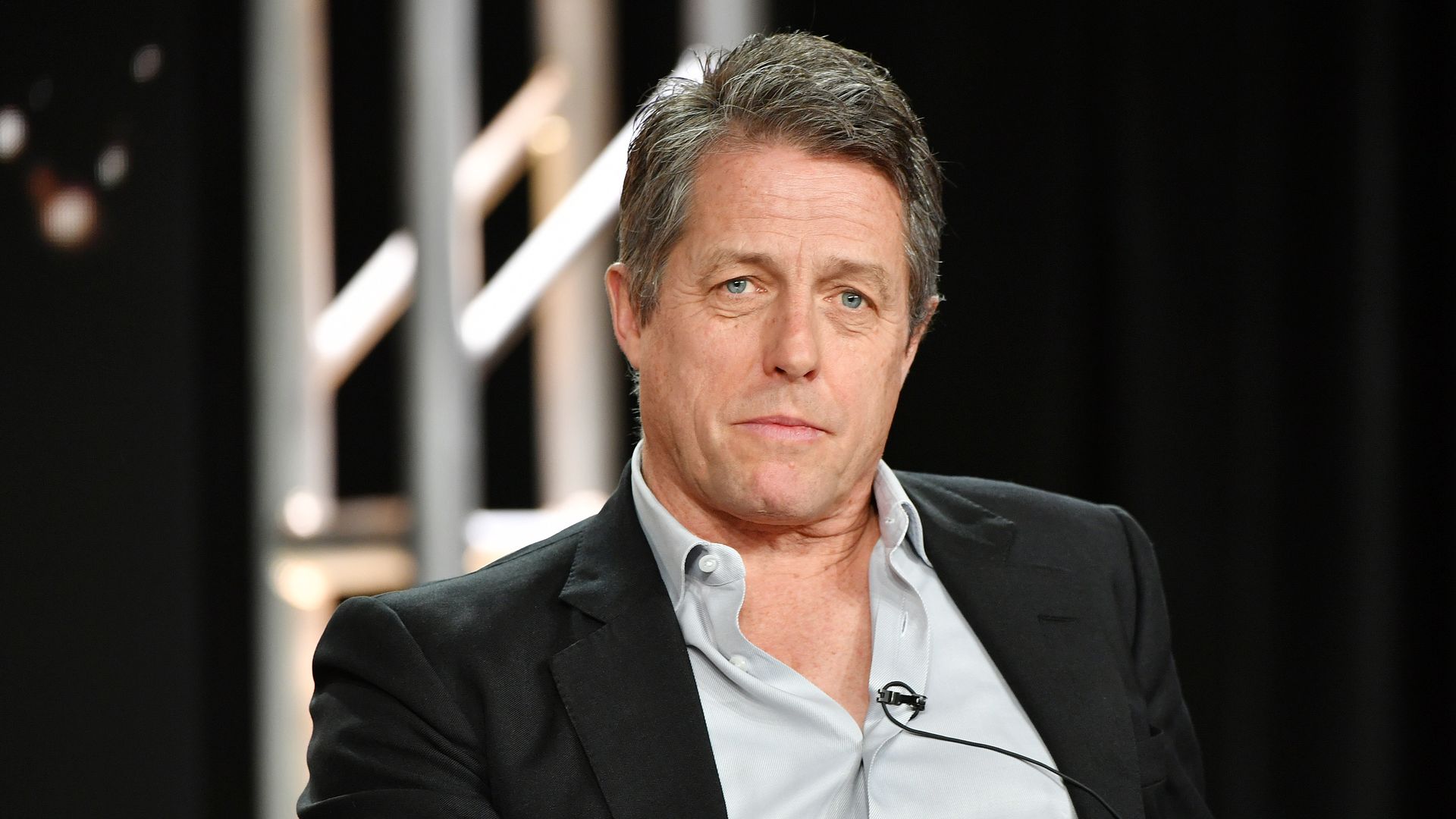 Hugh Grant of "The Undoing" speaks during the HBO segment of the 2020 Winter TCA Press Tour at The Langham Huntington, Pasadena on January 15, 2020 in Pasadena, California