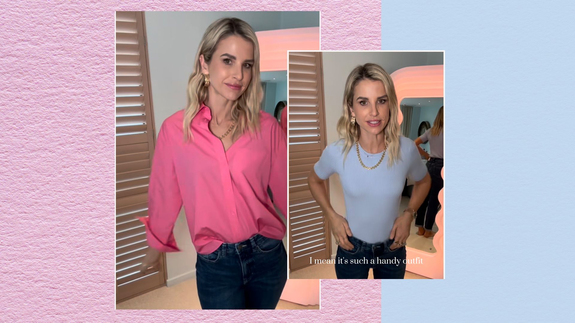 vogue williams in m and s jeans split image