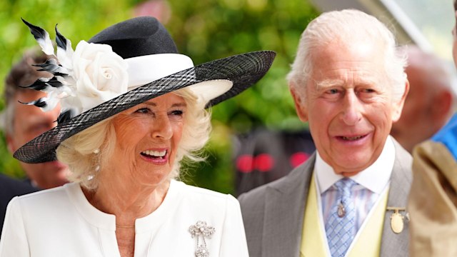 Queen Camilla with King Charles at Ascot