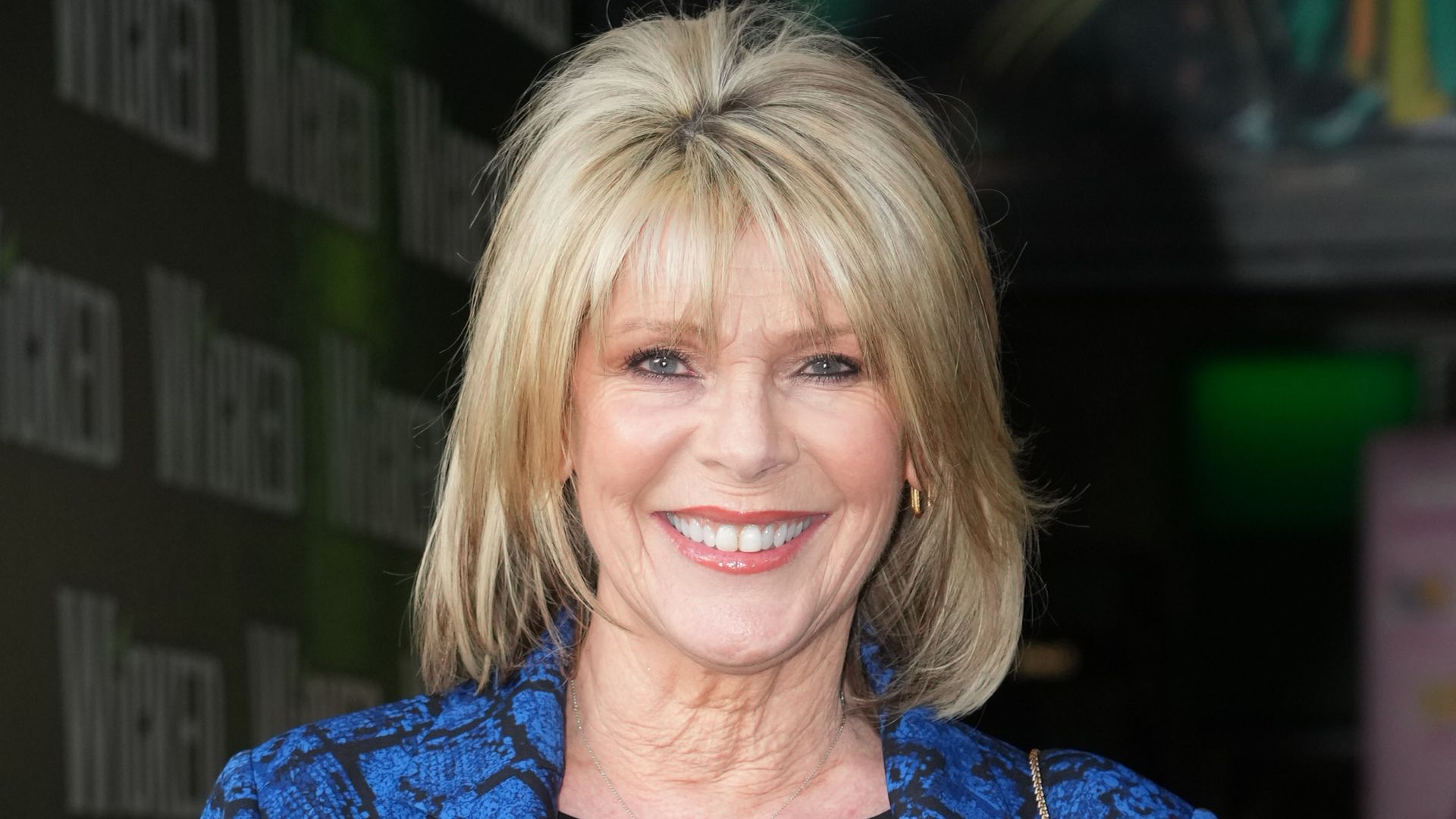 ruth langsford at wicked in blue blazer 