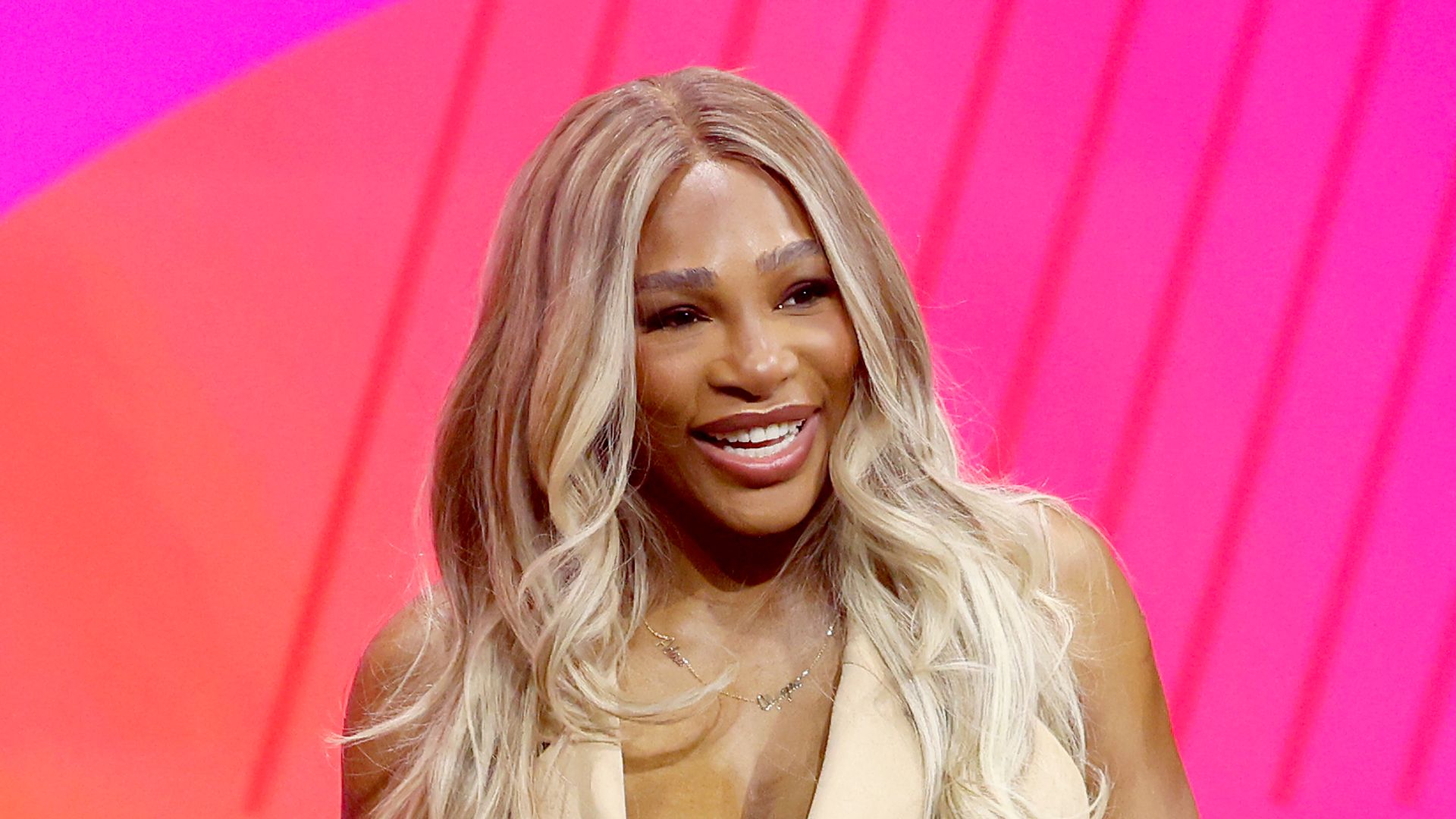 serena williams tan suit