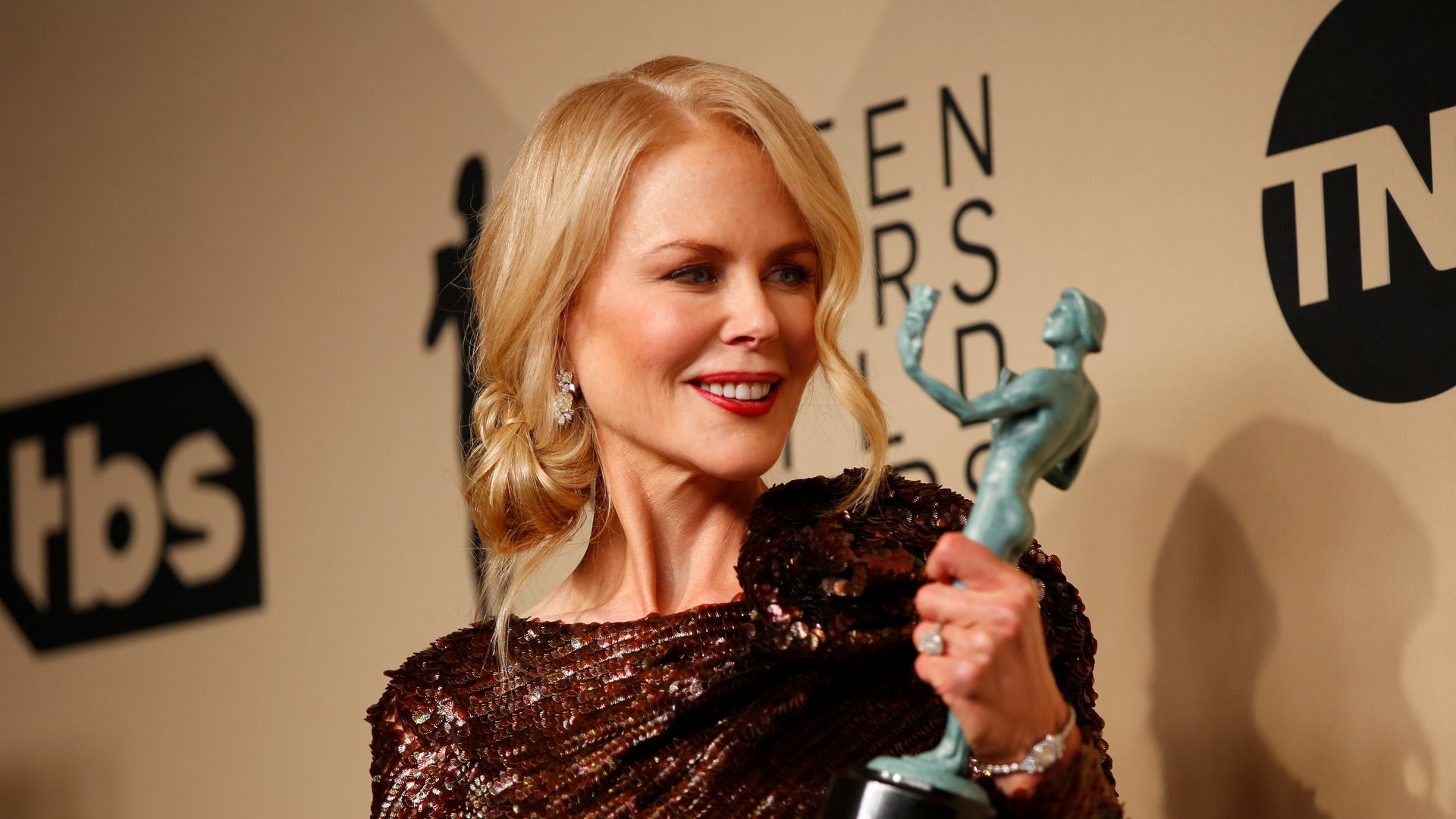 Nicole Kidman, winner for Outstanding Female Actor in a in a Television Movie or Miniseries in the General Photo Room at the 24th Screen Actors Guild Awards at theLos Angeles Shrine Auditorium and Expo Hall on Sunday, January 21, 2018