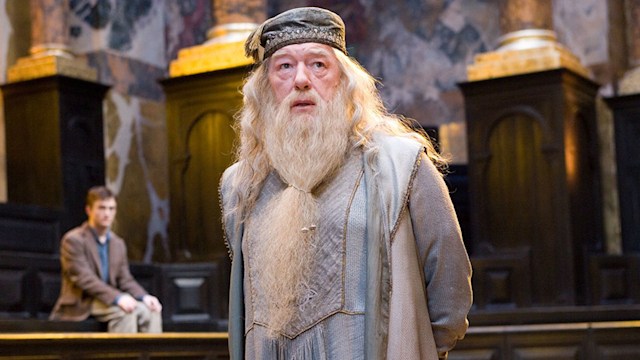 Michael Gambon as Dumbledore in Harry Potter