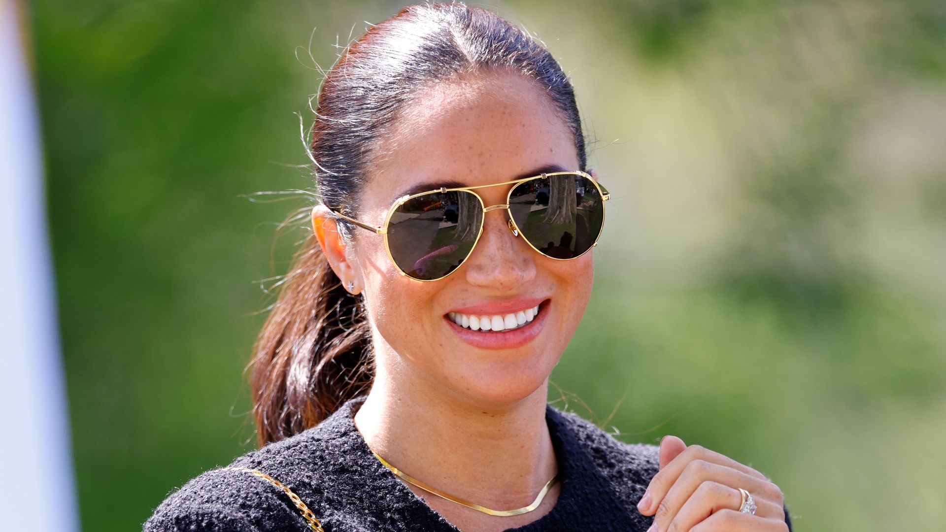 Meghan, Duchess of Sussex attends the Land Rover Driving Challenge, on day 1 of the Invictus Games 2020 at Zuiderpark on April 16, 2022 in The Hague, Netherlands. 