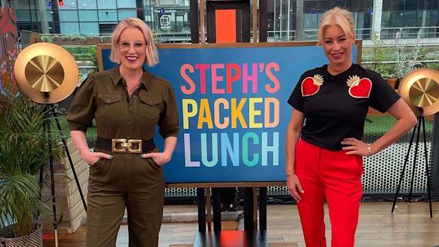 Steph McGovern and Denise Van Outen on Steph's Packed Lunch