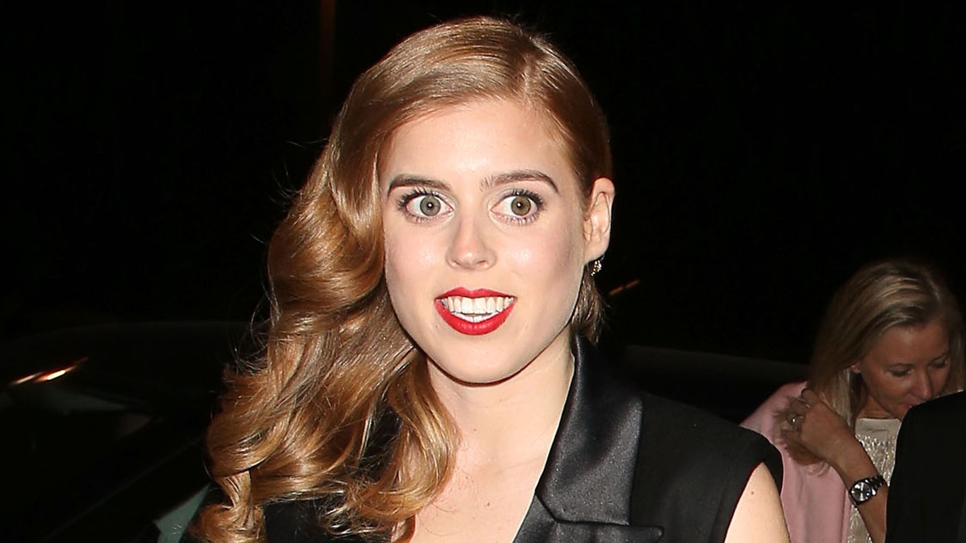 Princess Beatrice attending the Alexander McQueen: Savage Beauty Fashion Gala at the V&A on March 12, 2015 in London, England.