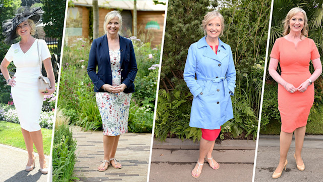 Carol Kirkwood split screen with four photos 