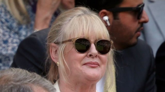 sarah lancashire at wimbledon in royal box 