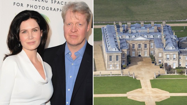 Countess Spencer and charles split with aerial view of althorp