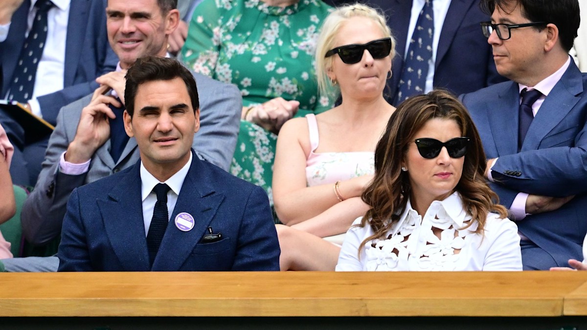 Roger Federer steals the spotlight as he returns to Centre Court with wife Mirka for Day 8 of Wimbledon