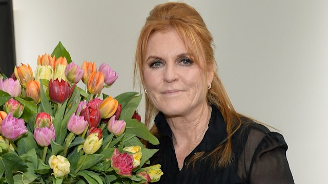 Sarah Ferguson at the T.M. Glass Solo Exhibition Opening at Galerie de Bellefeuille on May 09, 2019 in Toronto, Canada