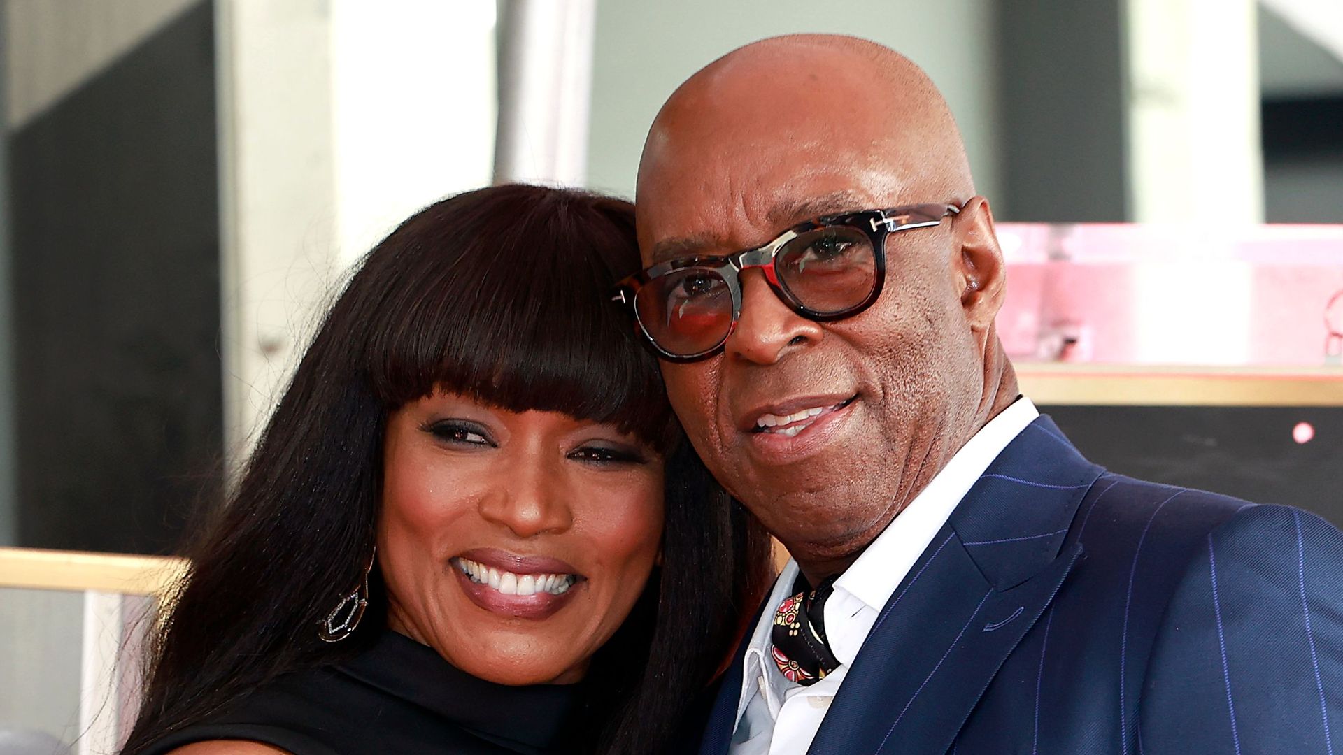 Angela Bassett and Courtney B. Vance attend The Hollywood Walk of Fame Star Ceremony for Courtney B. Vance on December 16, 2025 in Hollywood, California.