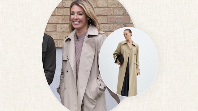 split image cat deeley and mango trench coat 