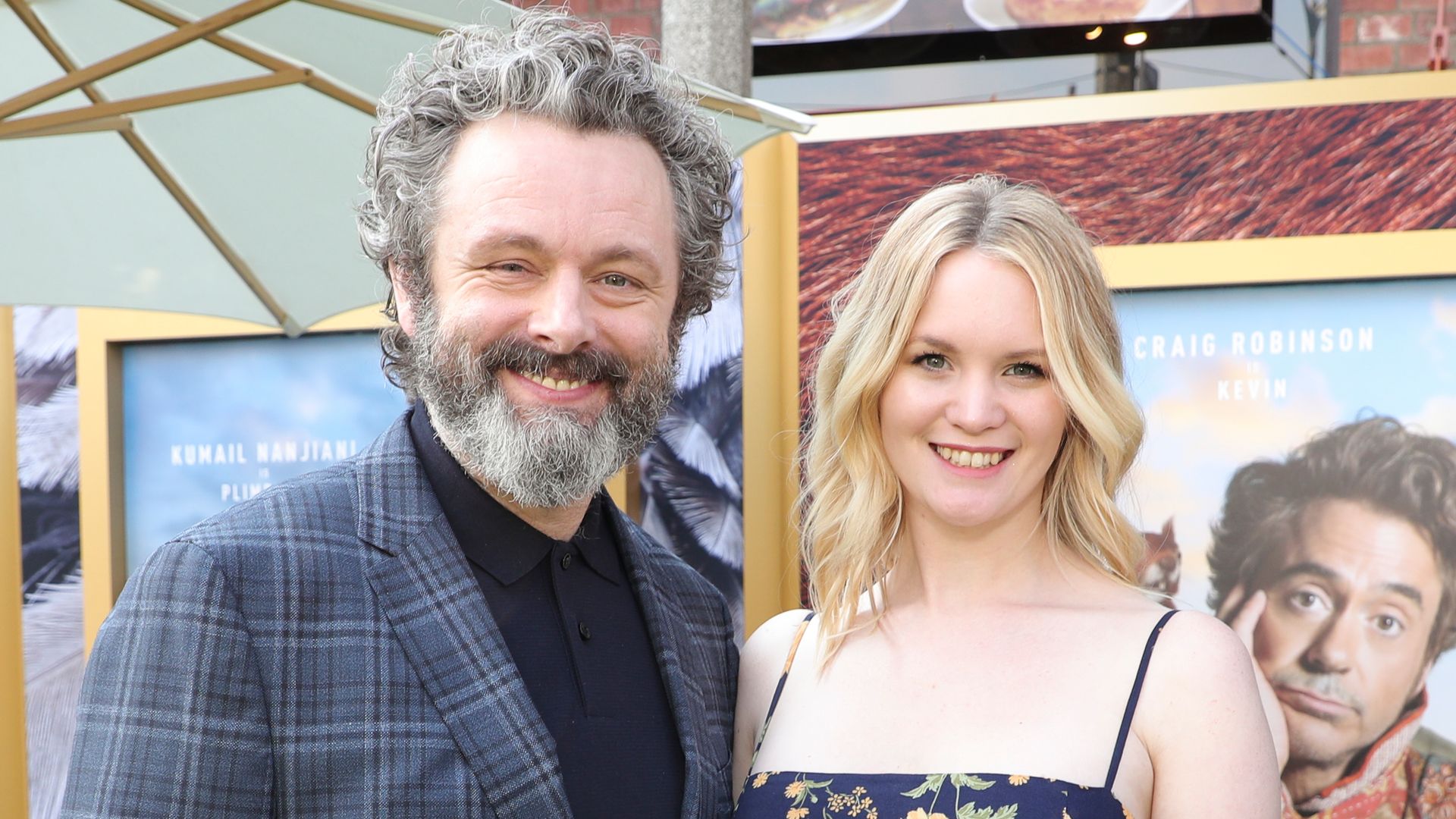 Michael Sheen and Anna Lundberg at a premiere