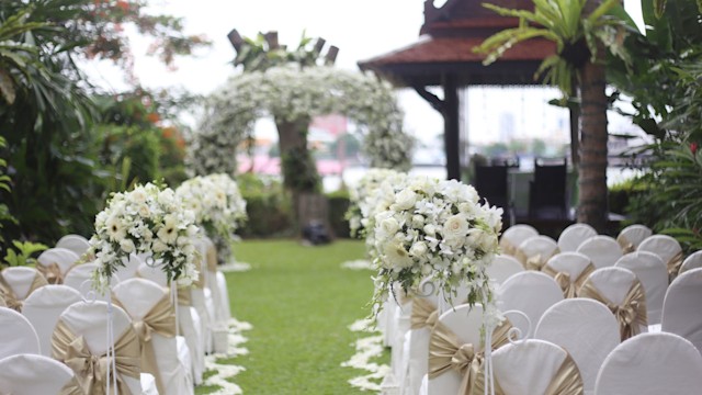 Outdoor wedding ceremony venue