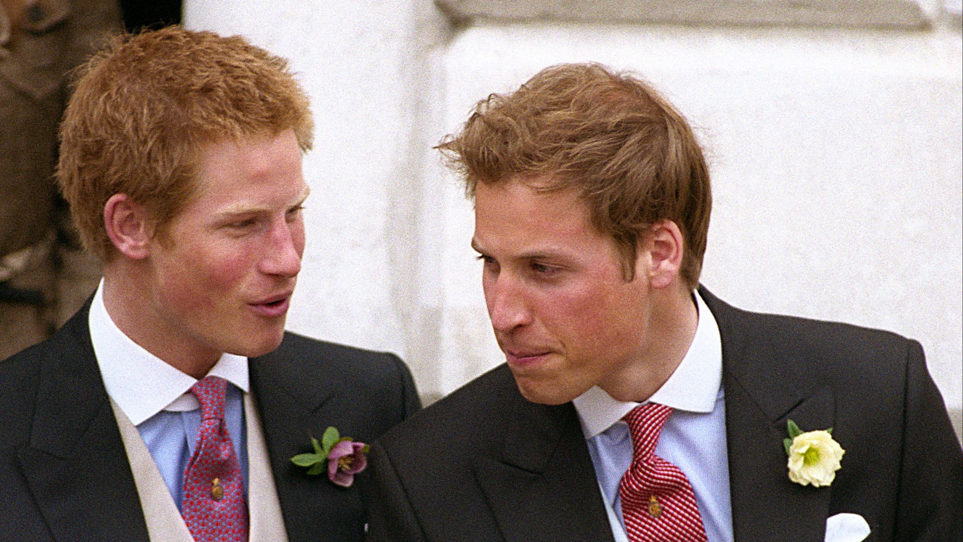 Prince Harry joking with Prince William