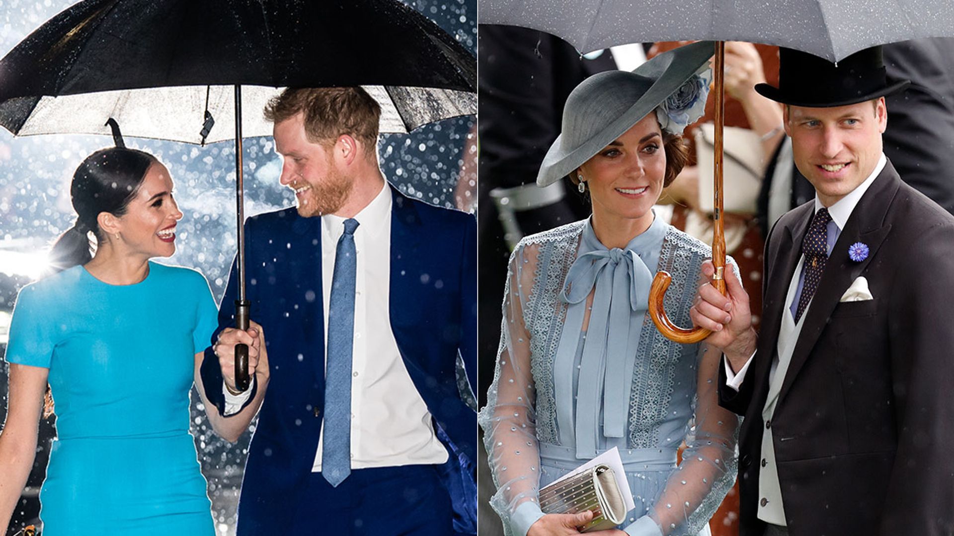 meghan markle harry kate middleton william umbrella