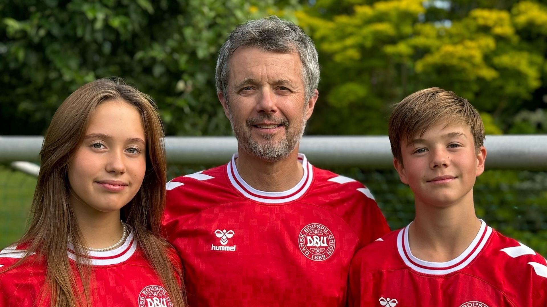 King Frederik cheers on Denmark with twins Princess Josephine and Prince Vincent in new family photo