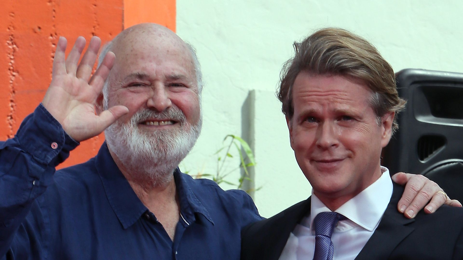 Director Rob Reiner (L) and actor Cary Elwes attend the 2017 TCM Classic Film Festival Carl Reiner and Rob Reiner Hand and Footprint Ceremony at TCL Chinese Theatre IMAX on April 7, 2017 in Hollywood, California.