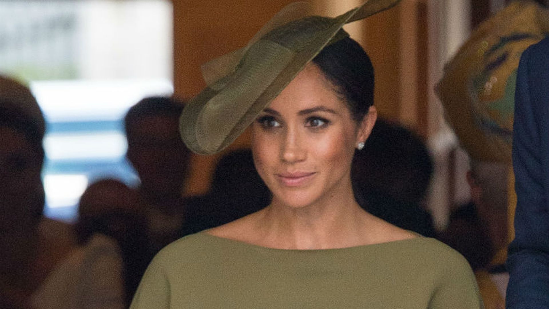 when meghan markle wore green prince louis christening