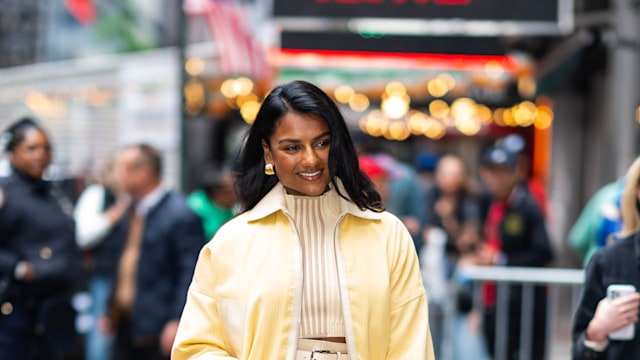 Simone Ashley is seen in Midtown on May 13, 2024 in New York City. (Photo by Gotham/GC Images)