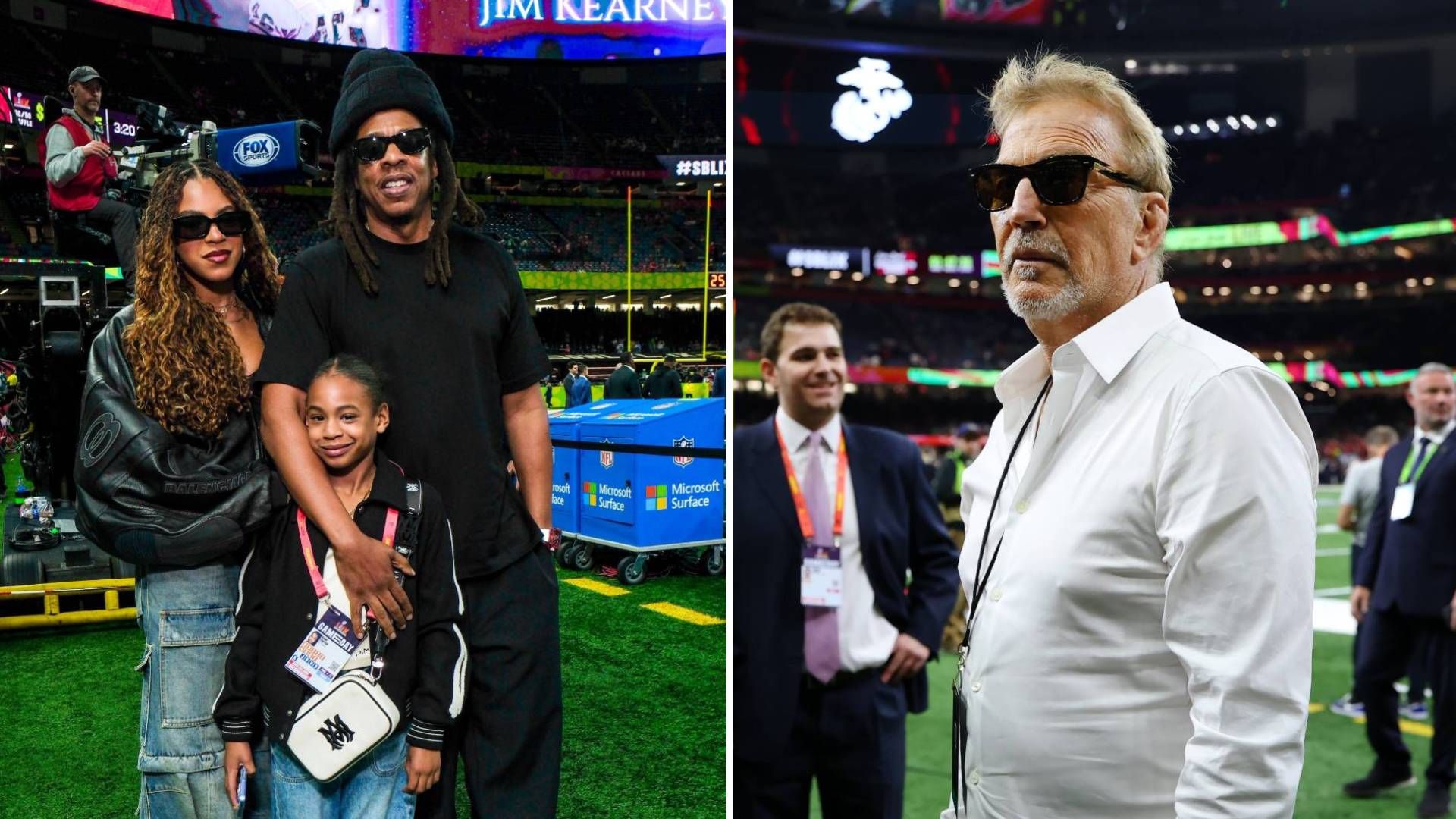 Celebrity attendees at Super Bowl LIX: Jay-Z and his daughters, Kevin Costner, Bradley Cooper and more