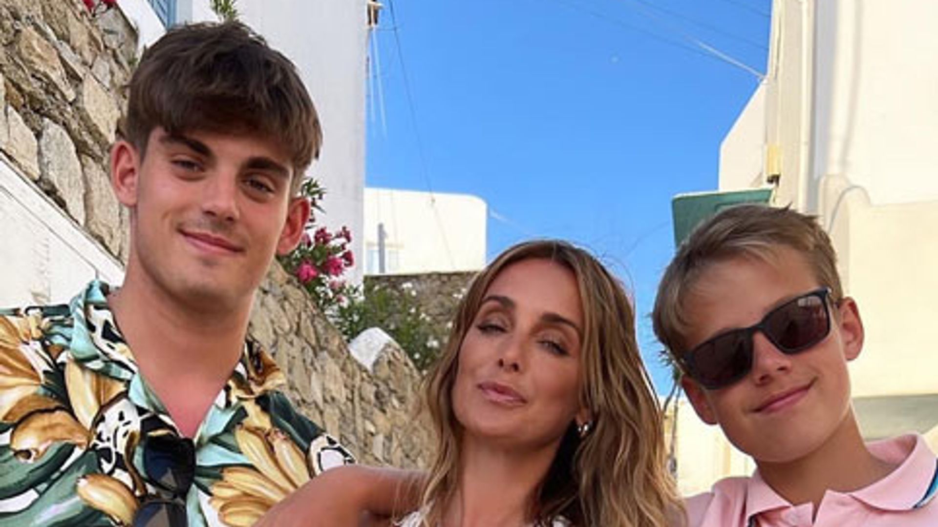 Louise Redknapp with her two sons