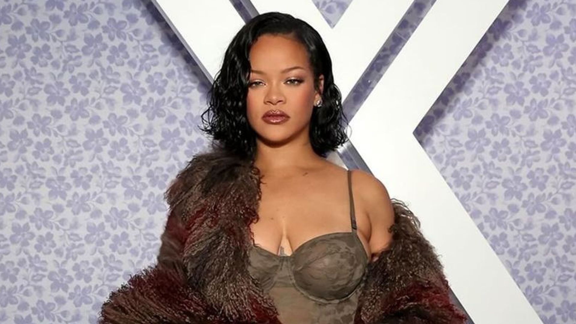 Rihanna wows in black bustier and fluffy hat during rare night away from sons RZA and Riot Rose