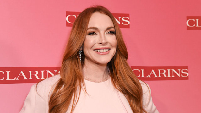 Lindsay Lohan attends Clarins New Product Launch Party at Private Residence on March 15, 2024 in Los Angeles, California.  (Photo by Olivia Wong/Getty Images)