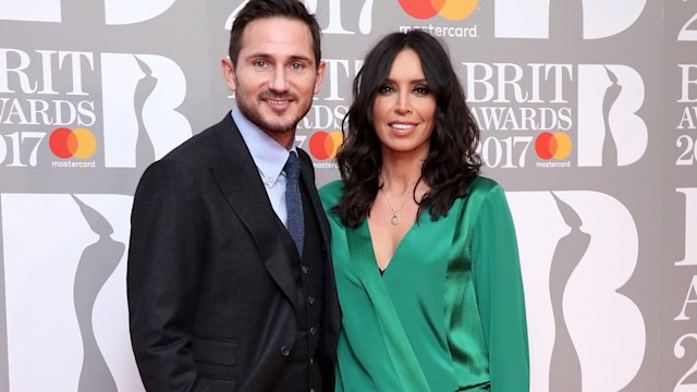 christine lampard frank lampard posing brit awards red carpet