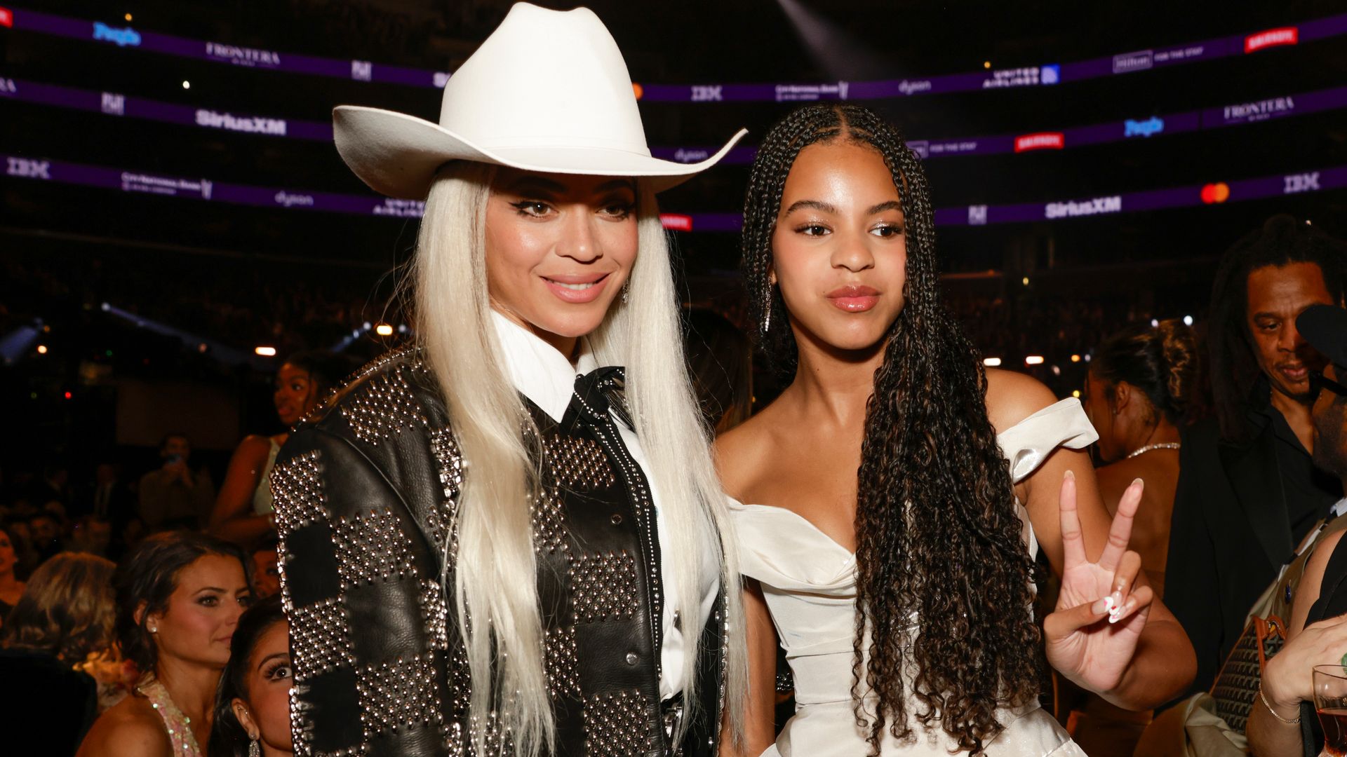 Beyoncé turns heads in leather cowgirl mini skirt with lookalike daughter Blue Ivy | HELLO!