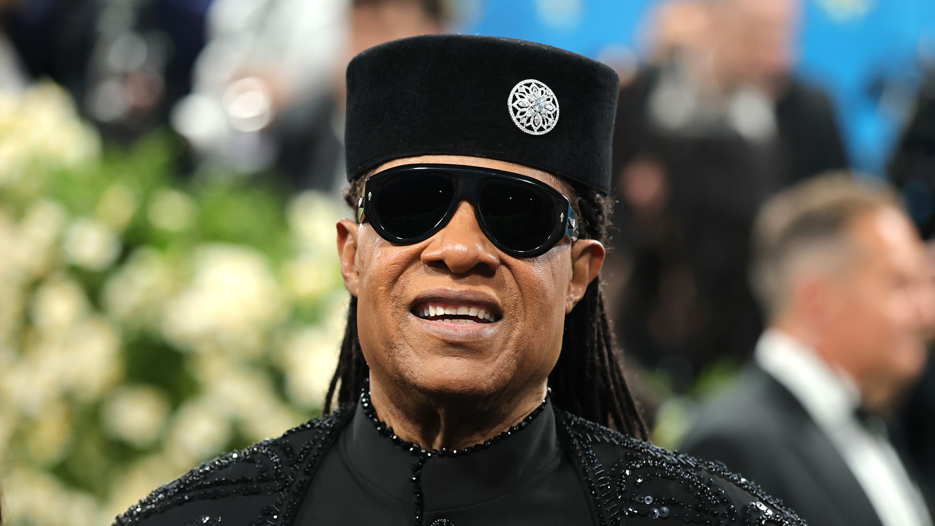 Stevie Wonder attends the 2025 Met Gala Celebrating "Superfine: Tailoring Black Style" at Metropolitan Museum of Art on May 05, 2025 in New York City.