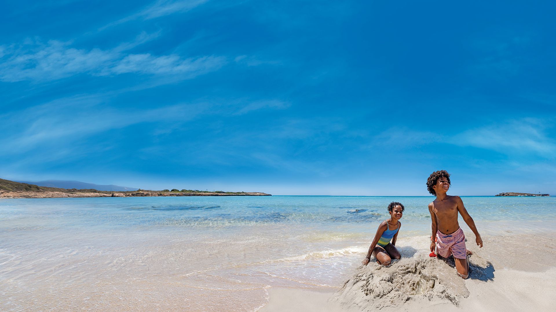 Children on beach holiday