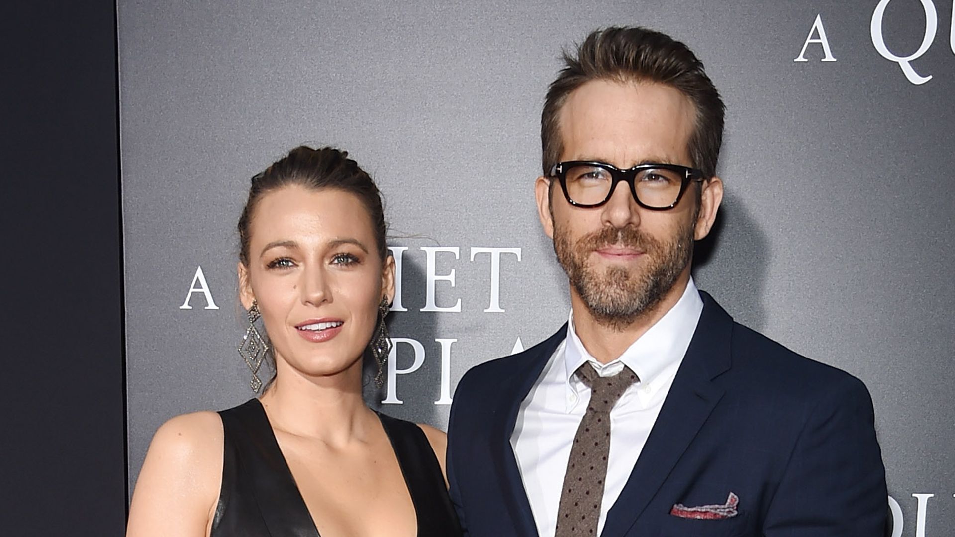 Blake Lively and Ryan Reynolds attend the premiere for "A Quiet Place" at AMC Lincoln Square Theater on April 2, 2018 in New York City