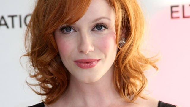 Christina Hendricks looks unrecognizable with short dark hair in gothic photo