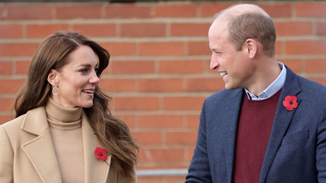 kate middleton prince william smiling each other