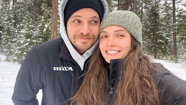 Luke Grimes and wife