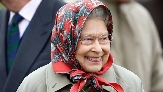 the queen in headscarf