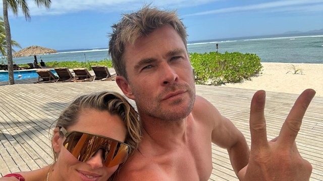 The Spanish actress praised Chris, calling him  'a superdad'