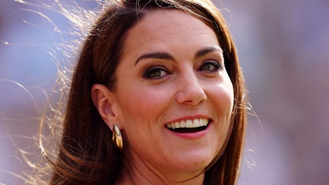 The Princess of Wales during the trophy presentation for the Gentlemen's Singles final on day fourteen of the 2024 Wimbledon Championships