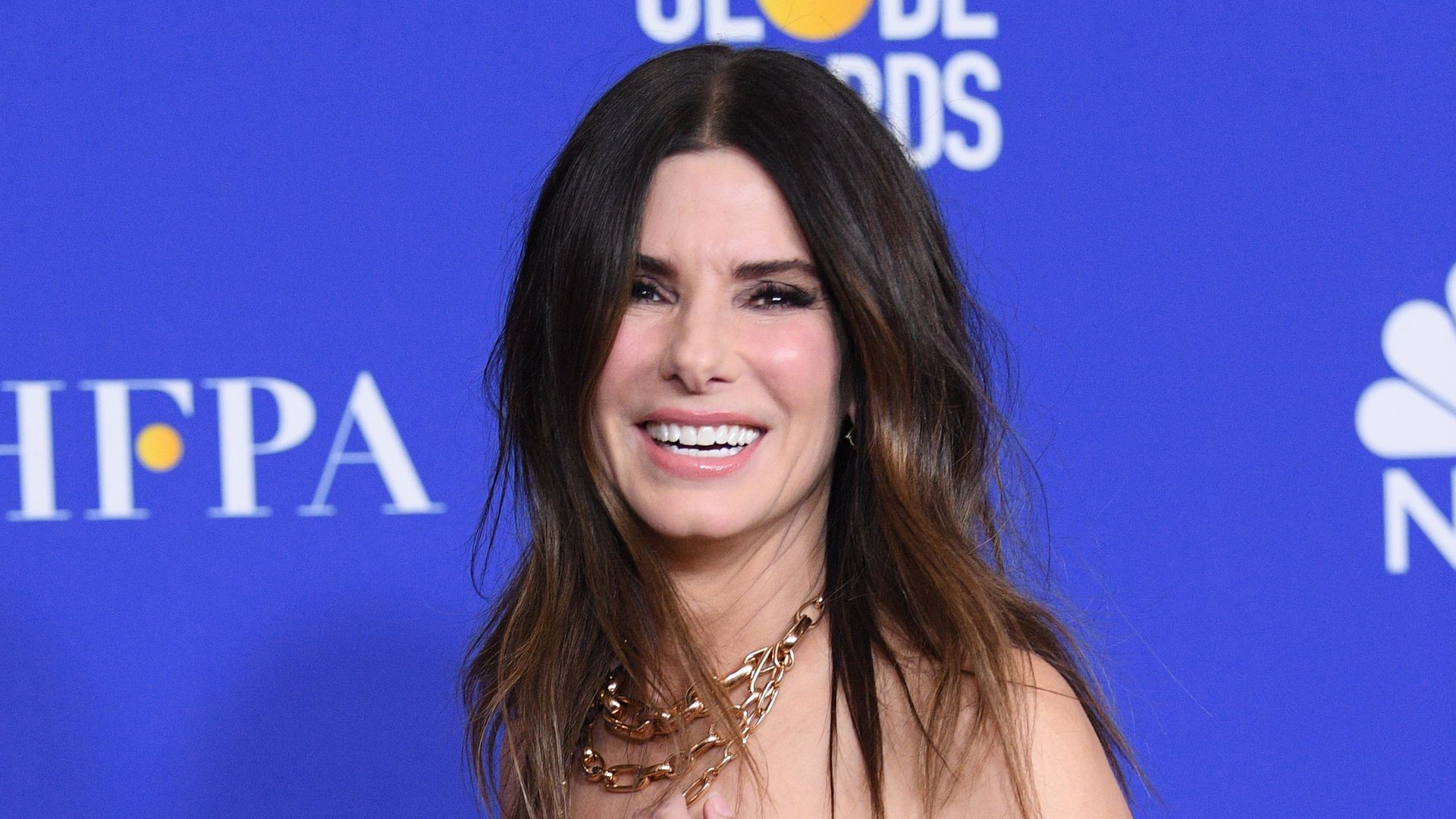 Sandra Bullock poses in the press room during the 77th Annual Golden Globe Awards at The Beverly Hilton Hotel on January 05, 2020 in Beverly Hills, California