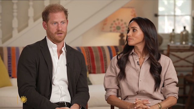 Prince Harry and Meghan Markle captured during their conversation with CBS Sunday Morning, airing August 4, 2024