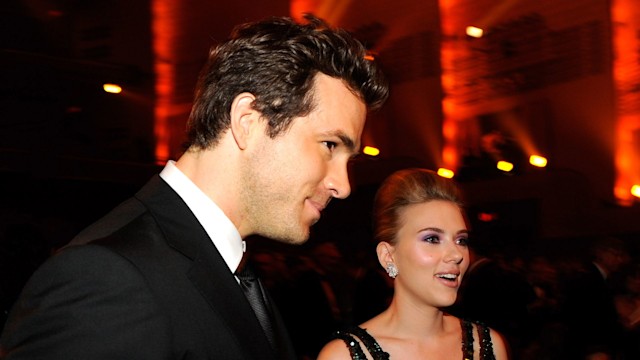 Ryan Reynolds and Scarlett Johansson in the audience at the 64th Annual Tony Awards at Radio City Music Hall on June 13, 2010 