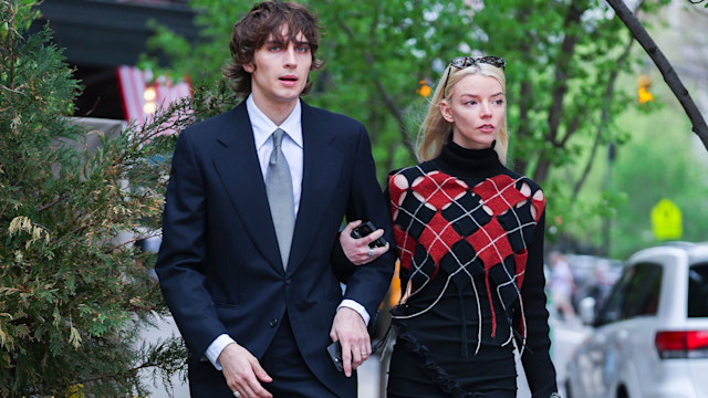 Anya Taylor-Joy and Malcolm McRae are seen in Tribeca