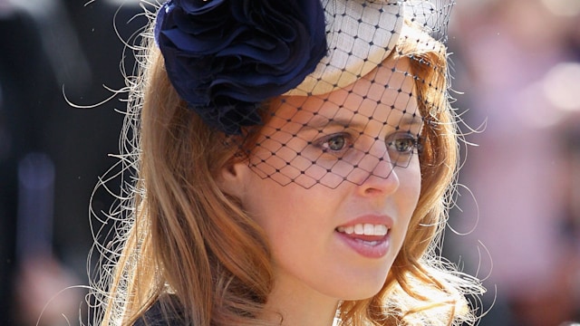  Princess Beatrice leaves York Minster after a Maundy Thursday Service on April 5, 2012