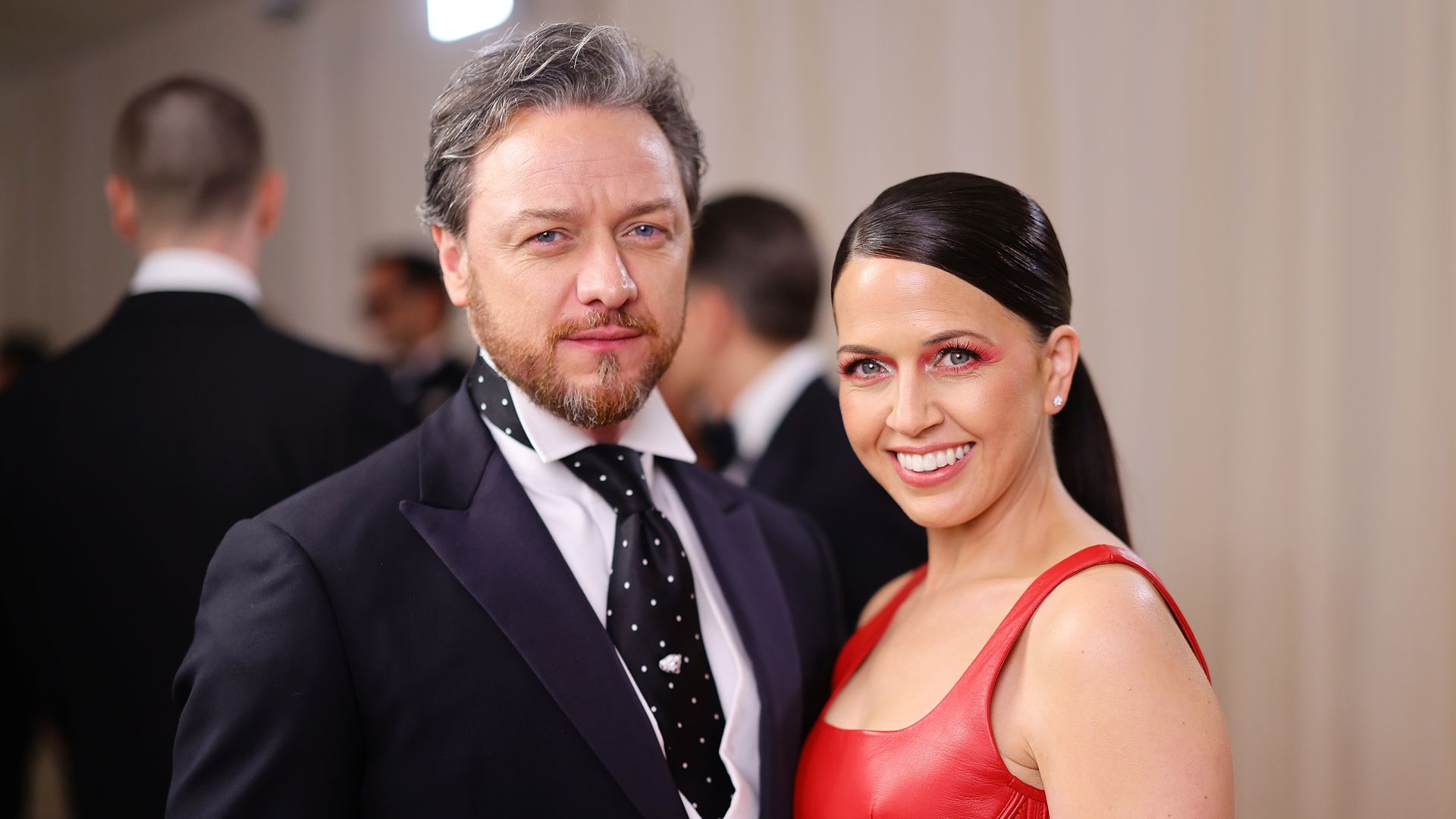 James McAvoy makes rare red-carpet appearance with second wife Lisa ...