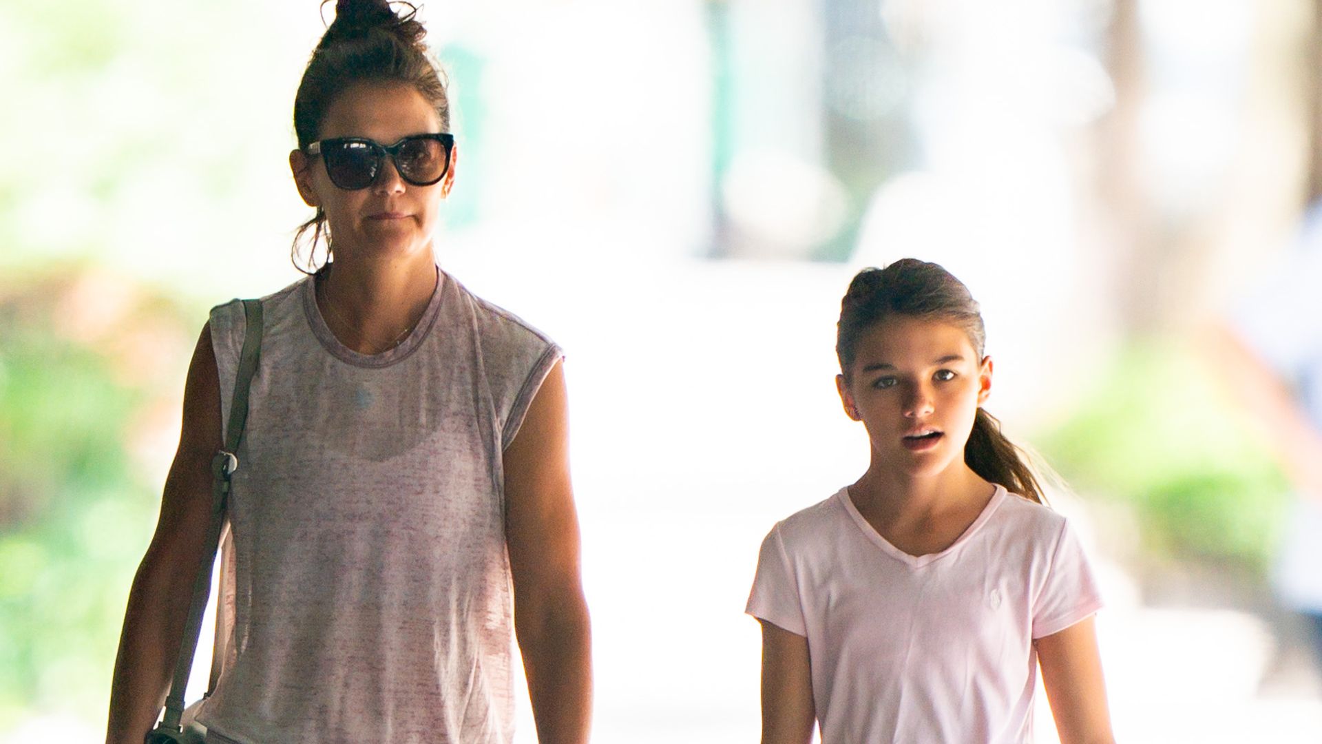 Katie Holmes and Suri Cruise walking in the Upper West Side