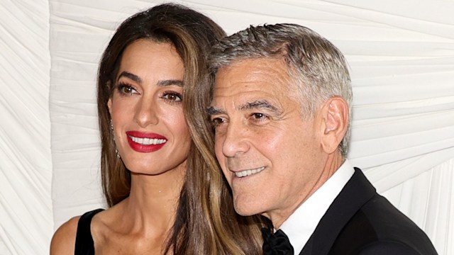 Amal Clooney and George Clooney attend the Clooney Foundation for Justice's The Albies at New York Public Library on September 26, 2024 in New York City.  