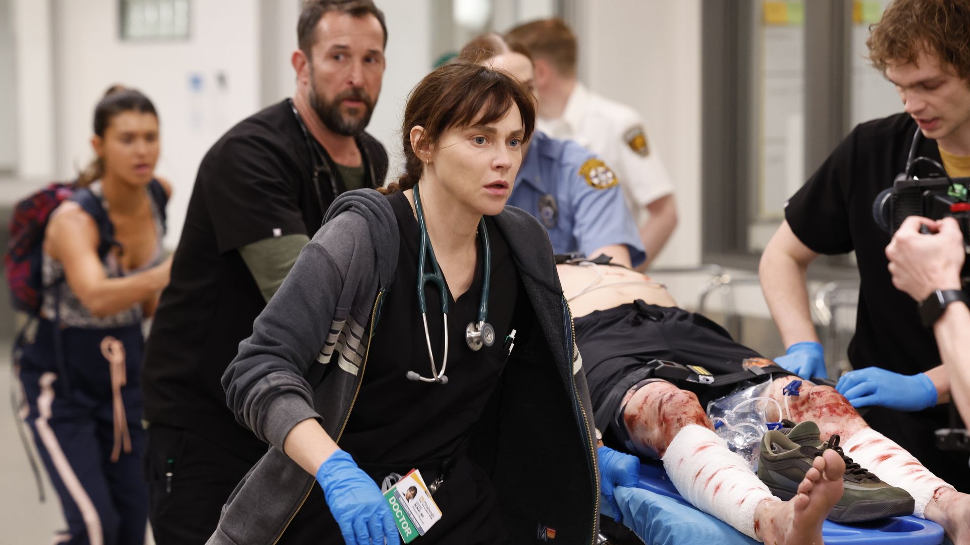 Fiona Dourif in a still from The Pitt